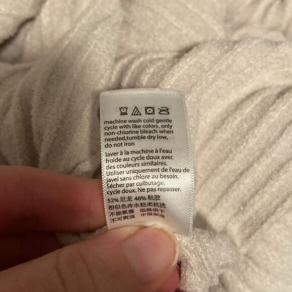 Barefoot Dreams Ivory Cozy Chic Ultra Like Long Sleeve Open Front Sweater Sz S - Picture 10 of 10